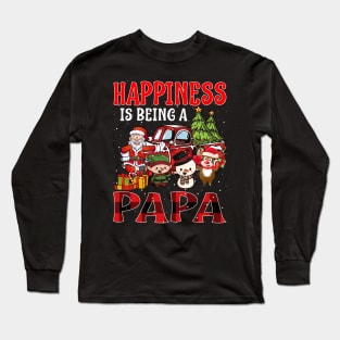 Happiness Is Being A Papa Christmas Long Sleeve T-Shirt